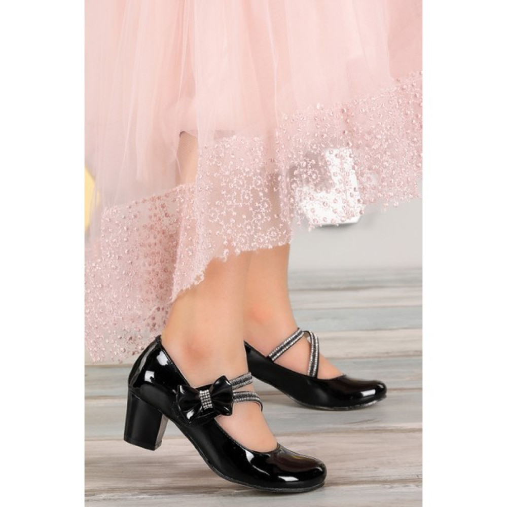 Kiko Kids Kiko 750 Rugan Günlük Kız Çocuk 4 cm Topuk Babet Ayakkabı Siyah Kız Çocuk Babet Fiyatı