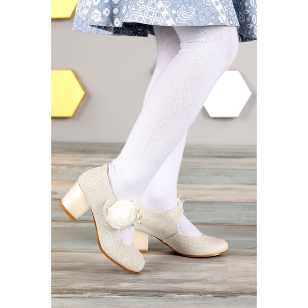 Kiko Kids Kiko 751 Simli Günlük Kız Çocuk 4 cm Topuk Babet Ayakkabı Sedef Kız Çocuk Babet Fiyatı