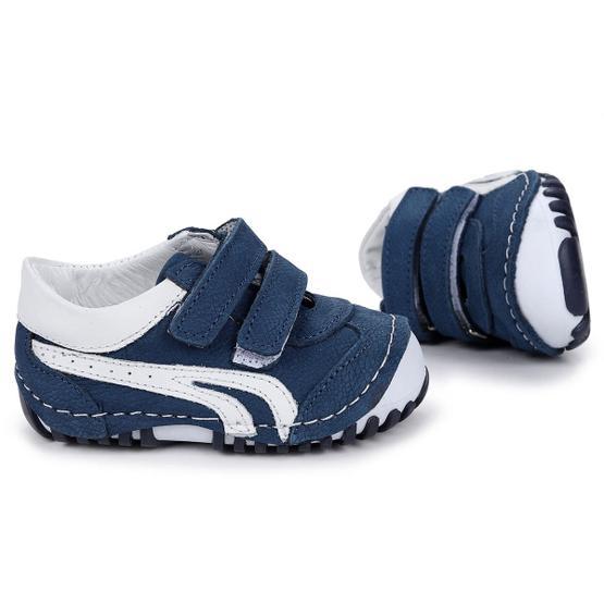 Kiko Kids Teo 508 Lacivert Beyaz Cırtlı Kız Çocuk Günlük Ayakkabı