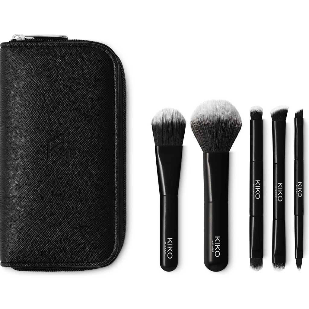Kiko Milano KIKO Makyaj Fırçaları - Travel Brush Set Siyah Renkli Profesyonel Kullanım İçin Taşınabilir Set Diğer Fiyatı