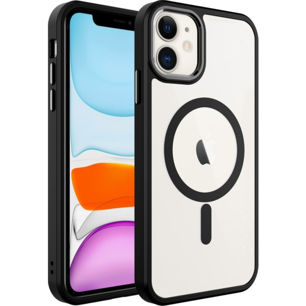 Kılıf Adam Apple iPhone 11 Kılıf Wireless Şarj Özellikli Krom Magsafe Silikon Kapak - Siyah Cep Telefonu Kılıfı Fiyatı