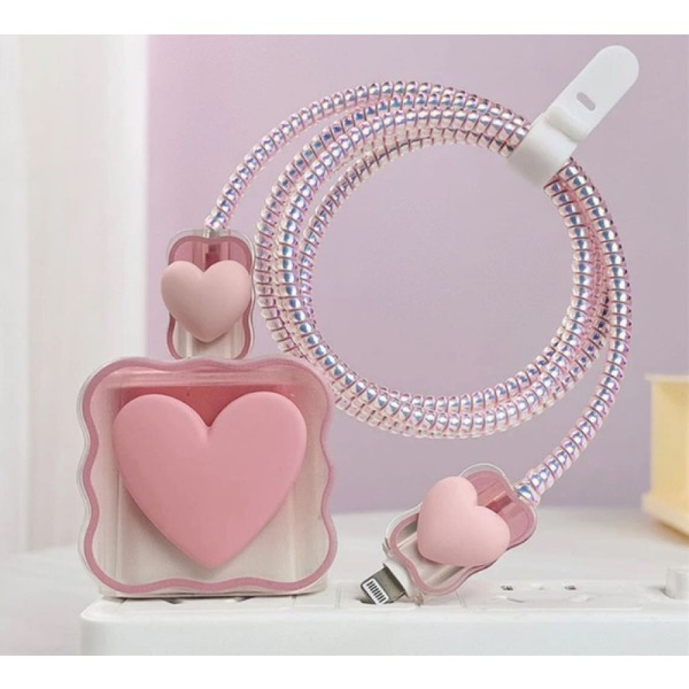 Kılıf Benim Şarj Başlığı ve Kablo Koruyucu 4'lü Set Iphone 20 W Type-C Şarj Adaptör Uyumlu Şarj Koruyucu - 07-Pembe Cep Telefonu Aksesuarı Fiyatı