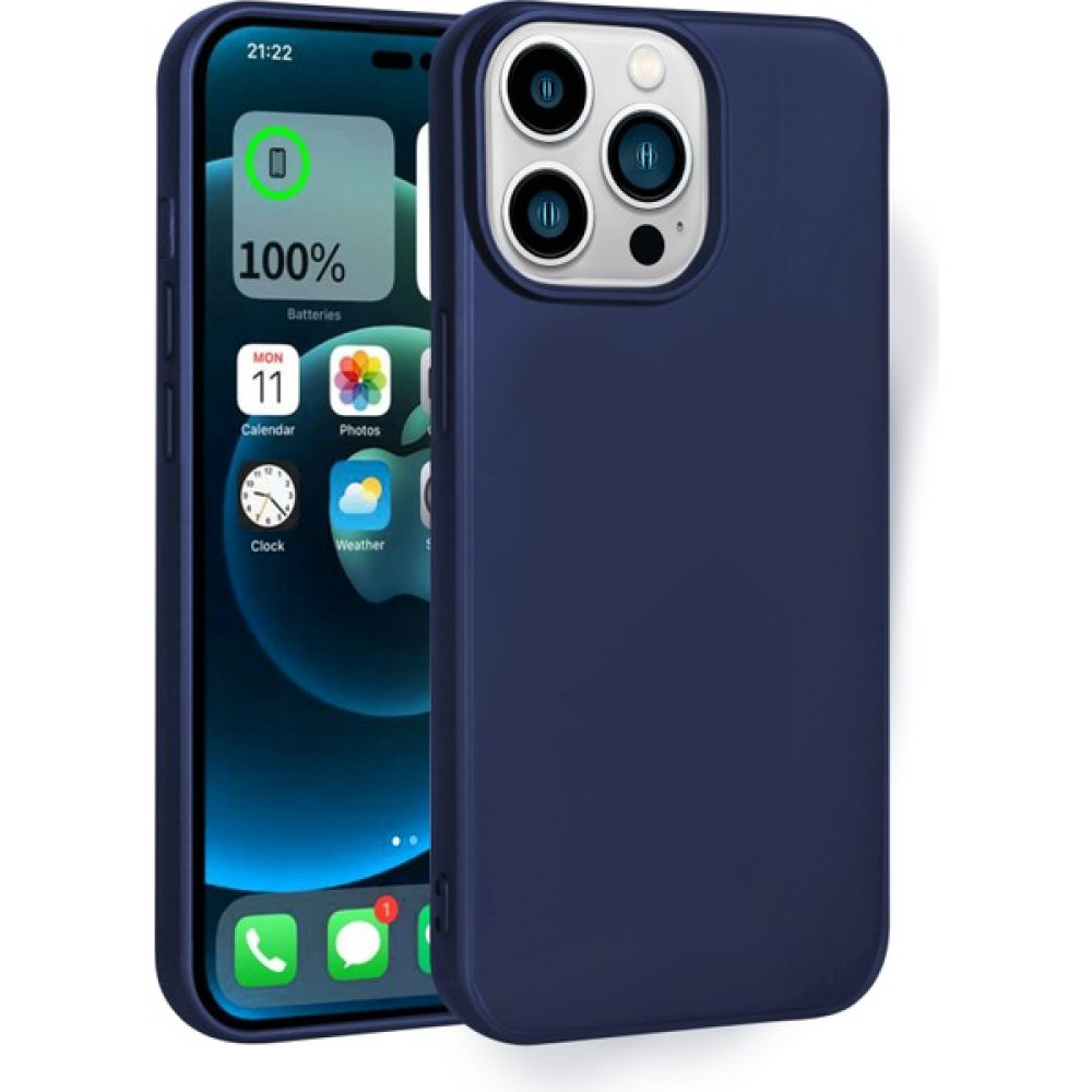 Kılıf Park iPhone 15 Pro Kılıf Yumuşak Dokulu Kamera Korumalı Ince Mat Renkli Lüks Premier Silikon Kapak - Lacivert Cep Telefonu Kılıfı Fiyatı