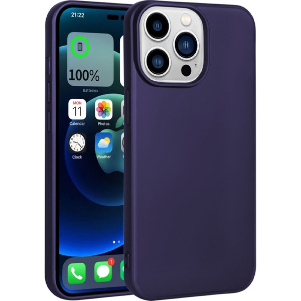 Kılıf Park iPhone 15 Pro Max Kılıf Yumuşak Dokulu Kamera Korumalı Ince Mat Renkli Lüks Premier Silikon Kapak - Derin Mor Cep Telefonu Kılıfı Fiyatı