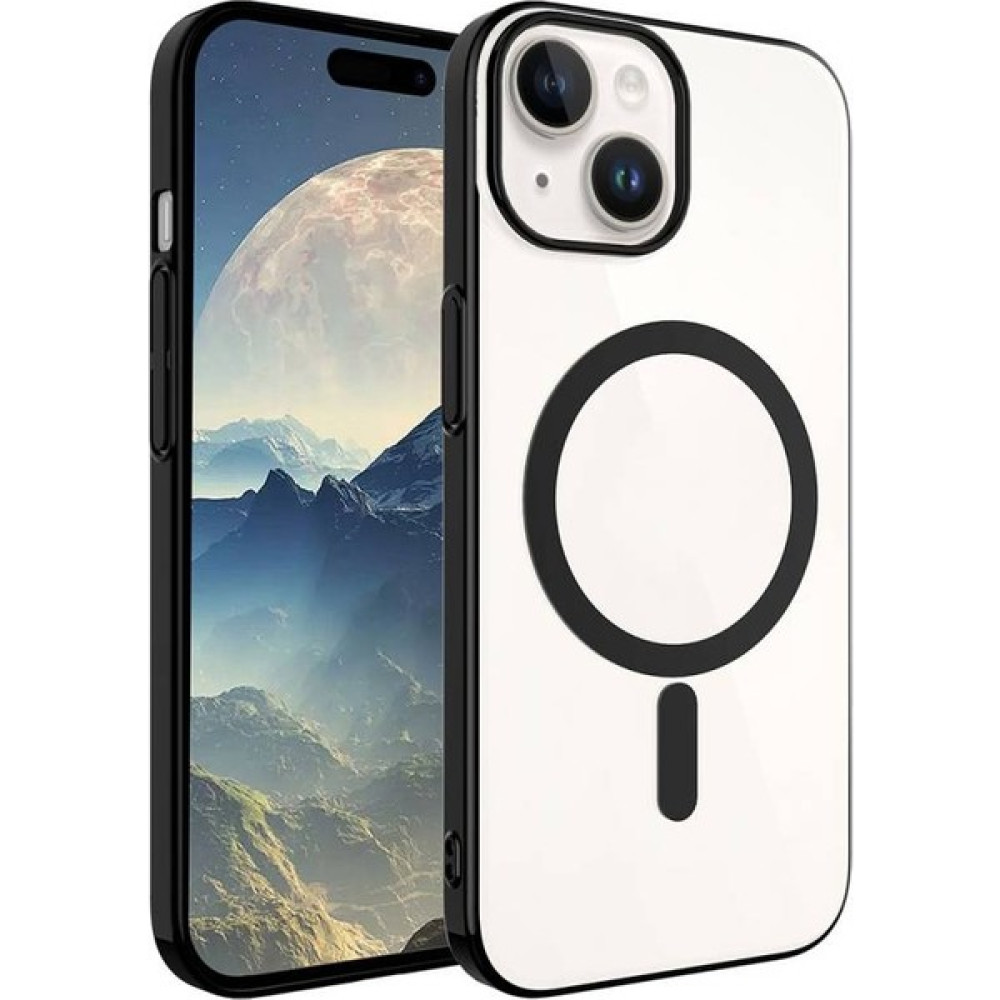 Kılıf Park iPhone 15 Sararmayan Şeffaf Lazer Kenarlı Wireless Şarj Özellikli Magsafe Kapak - Siyah Cep Telefonu Ekran Koruyucusu Fiyatı
