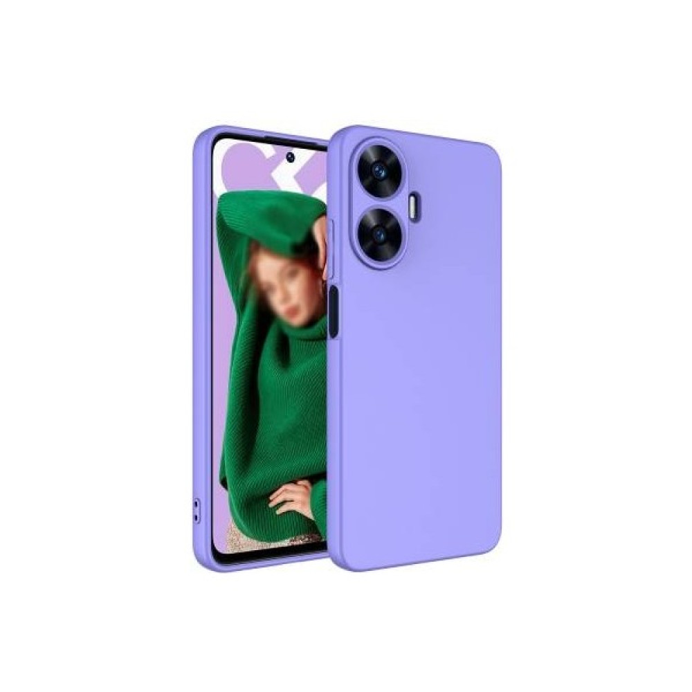 Kılıf Park Realme C55 Kılıf Kamera Çıkıntılı Içi Kadife Lansman Yumuşak Dokulu Silikon Kapak - Lila Cep Telefonu Kılıfı Fiyatı