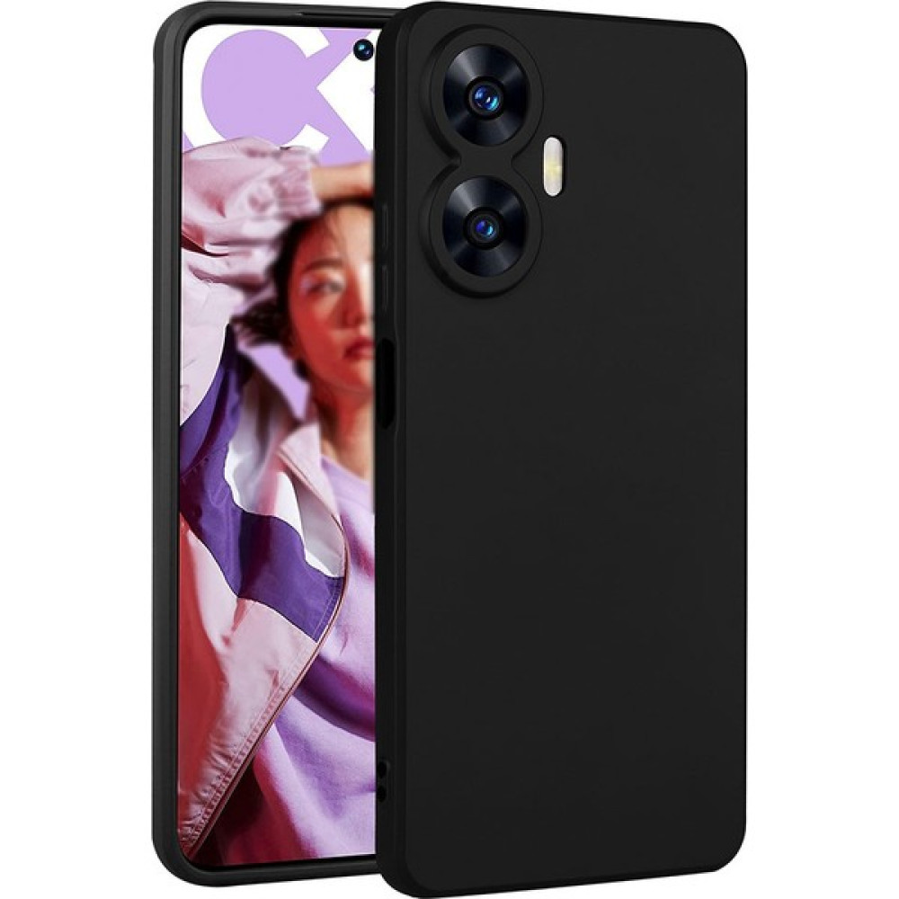 Kılıf Park Realme C55 Kılıf Yumuşak Dokulu Kamera Korumalı Ince Mat Renkli Lüks Premier Silikon Kapak - Siyah Cep Telefonu Kılıfı Fiyatı
