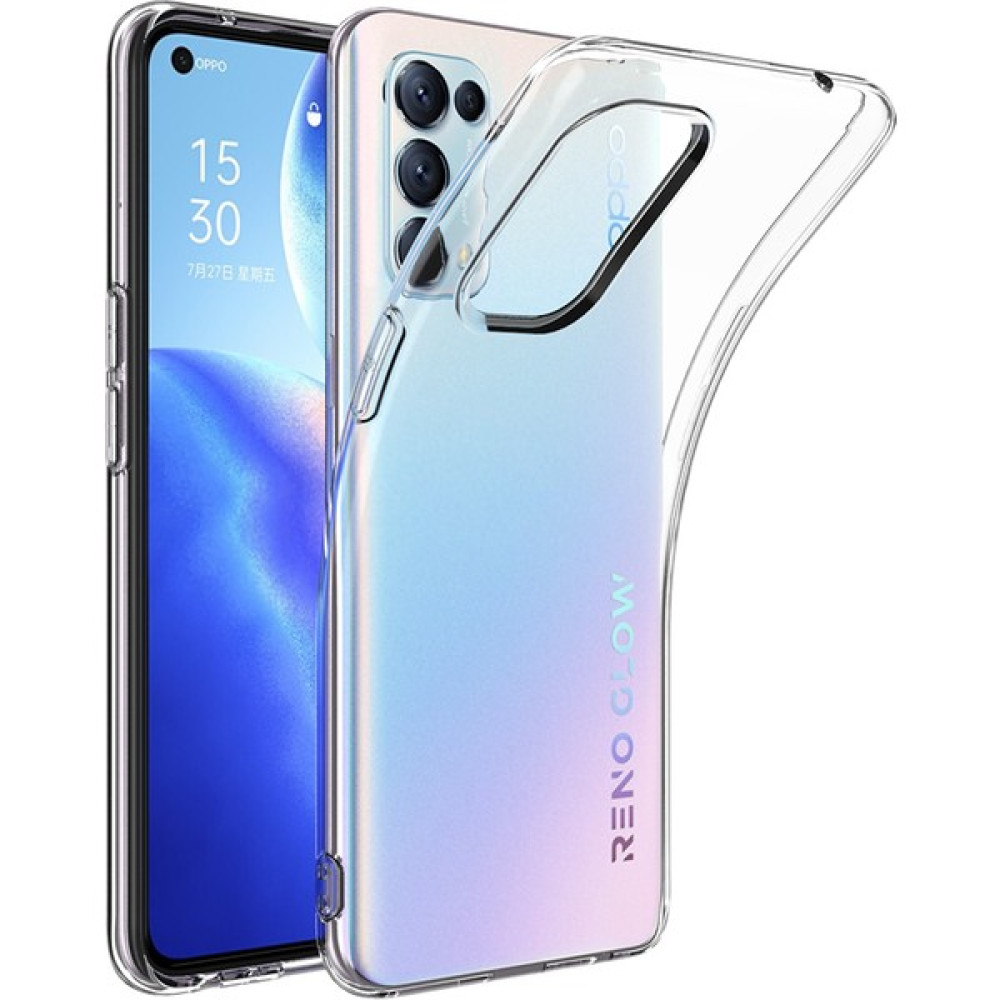 Kılıfist Oppo Reno 5 Kılıf Clear Soft Transparent Şeffaf Ince Silikon + Ekran Koruyucu Cep Telefonu Kılıfı Fiyatı