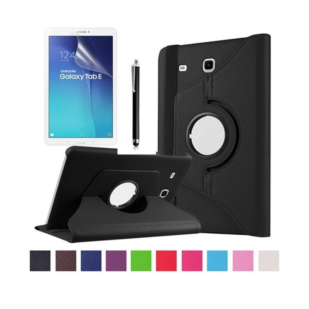 Kılıfland Apple Samsung Galaxy Tab E T560 Kılıf 360 Standlı +Film+Kalem - Siyah Tablet Kılıfı Fiyatı