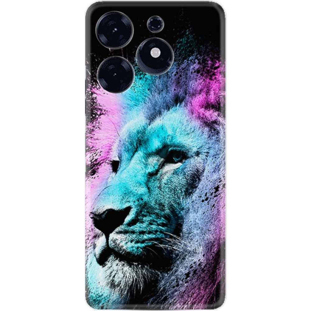 Kılıfland Tecno Spark 10 Pro Kılıf Silikon Desen Özel Seri Pink Blue Leon 1603 - Siyah Cep Telefonu Kılıfı Fiyatı