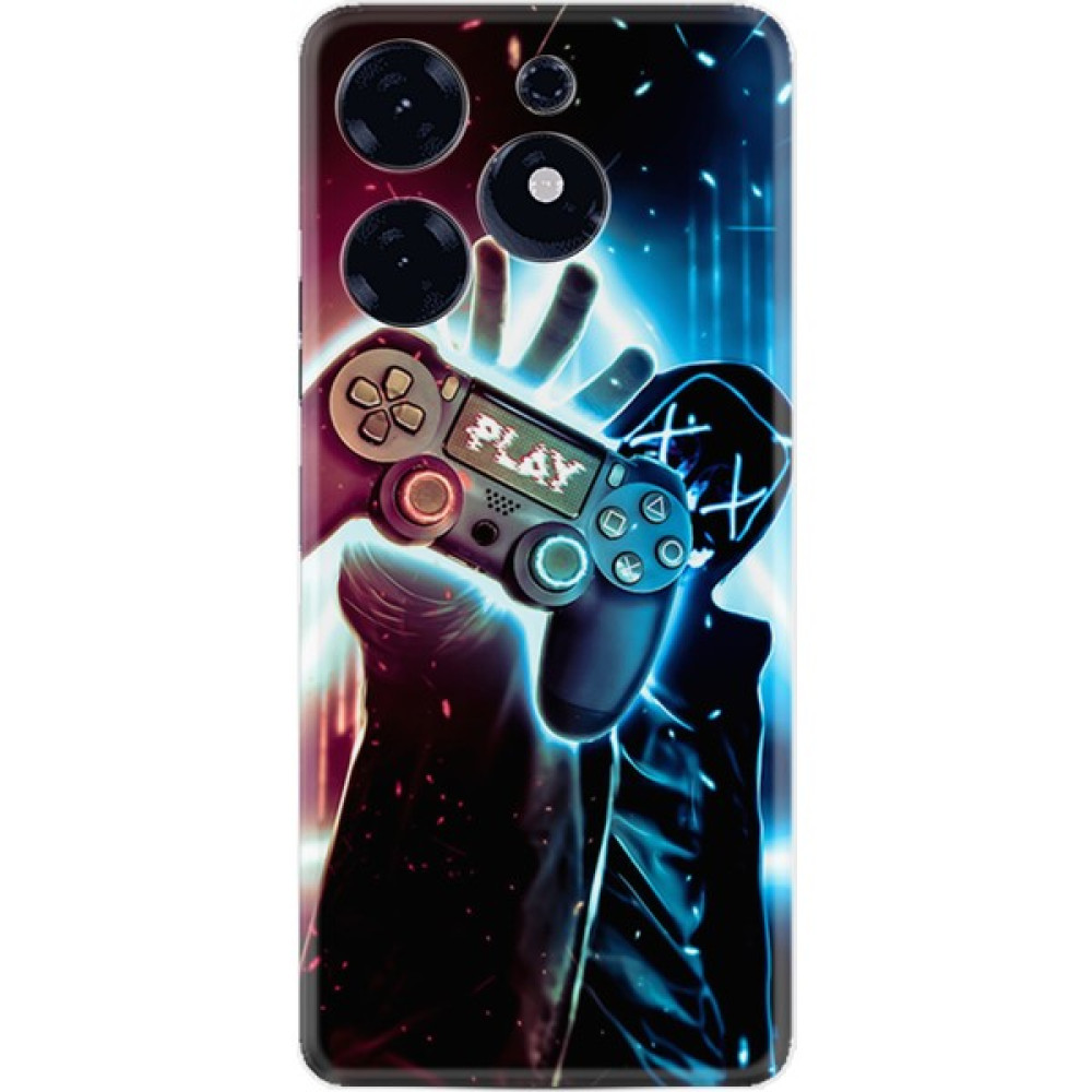 Kılıfland Tecno Spark 10 Pro Kılıf Silikon Desen Özel Seri Play Me 1757 - Siyah Cep Telefonu Kılıfı Fiyatı