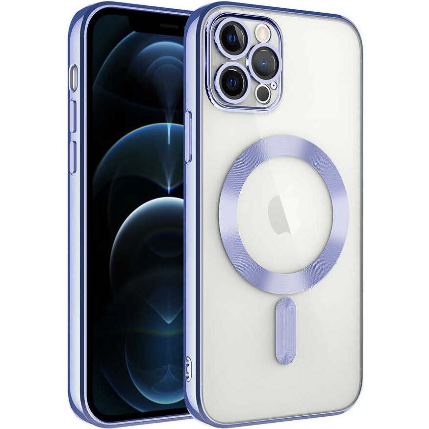 Kılıfmania Apple iPhone 11 Pro Kapak Mag Safe Özellikli Lens Korumalı Logo Gösteren Şeffaf Luxury Silikon Kılıf - Lila Cep Telefonu Kılıfı Fiyatı