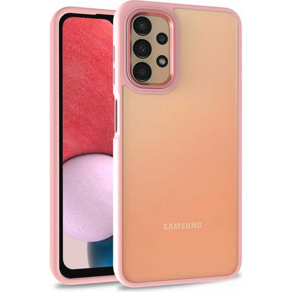 Kılıfmania Samsung Galaxy A13 4g Kapak Metal Kamera Korumalı Arkası Şeffaf Silikon Kılıf - Rose Gold Cep Telefonu Kılıfı Fiyatı