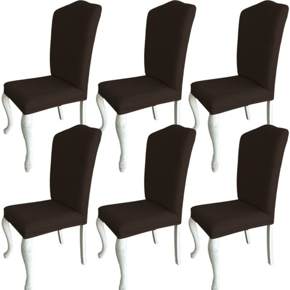 Kılıfsan Fransız Pamuklu Kumaş Avangard Model Sandalye Kılıfı 6'lı Set - 50 x 50 cm - Kahverengi Koltuk & Kanepe Örtüsü Fiyatı