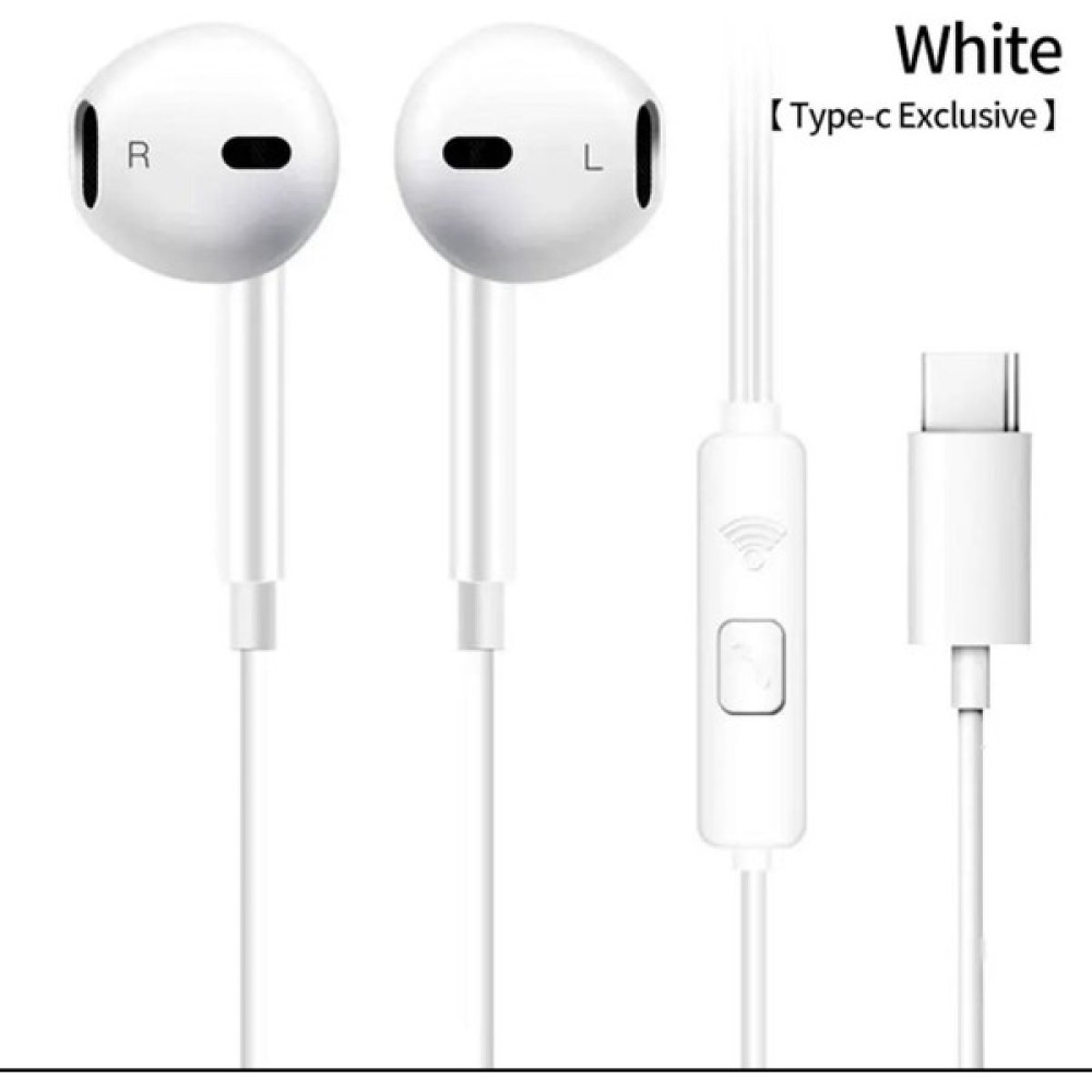 Kılıfsuar iPhone 15 Pro Uyumlu Type-C Kablolu Mikrofonlu Kulaklık - Beyaz Oto Boyaları Fiyatı