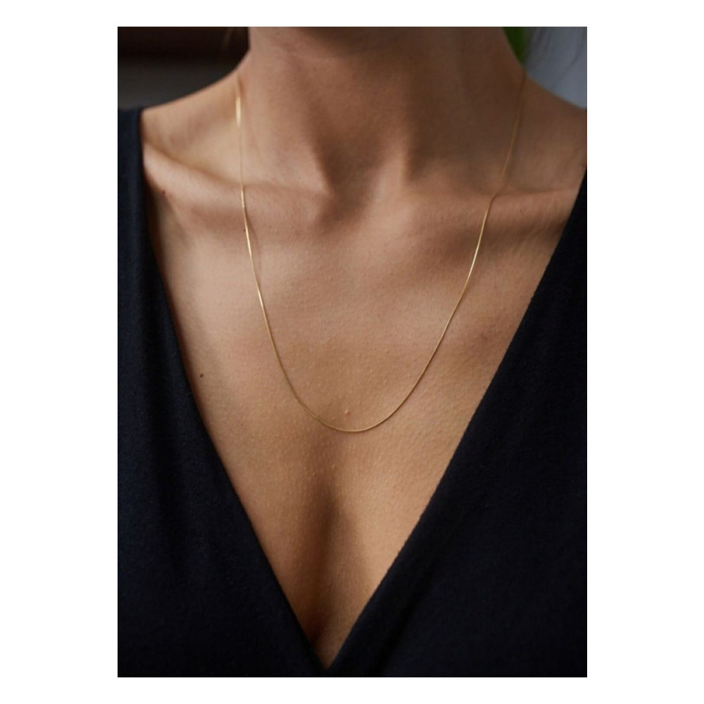 KİLİGİSTANBUL Gold Renk 60 Cm Unisex Çelik Ince Italyan Zincir Kolye Standart Beden Bijuteri Kolye Fiyatı