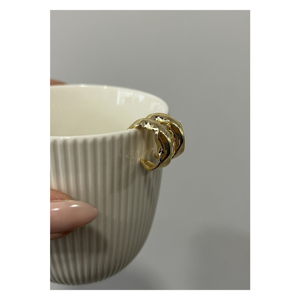KİLİGİSTANBUL Gold Renk Şekilsiz Halka Küpe Standart Beden Bijuteri Küpe Fiyatı