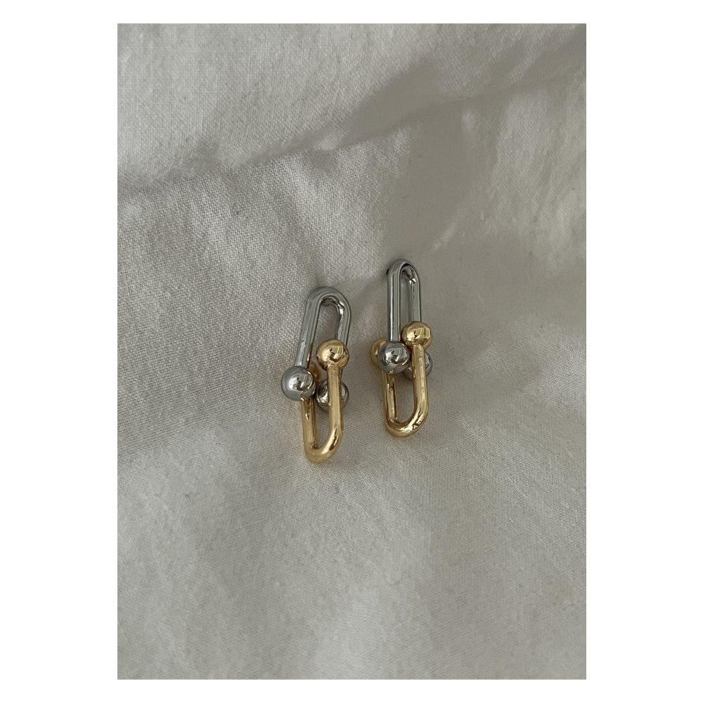 KİLİGİSTANBUL GOLD&GÜMÜŞ GEÇMELİ KÜPE Standart Beden Bijuteri Küpe Fiyatı