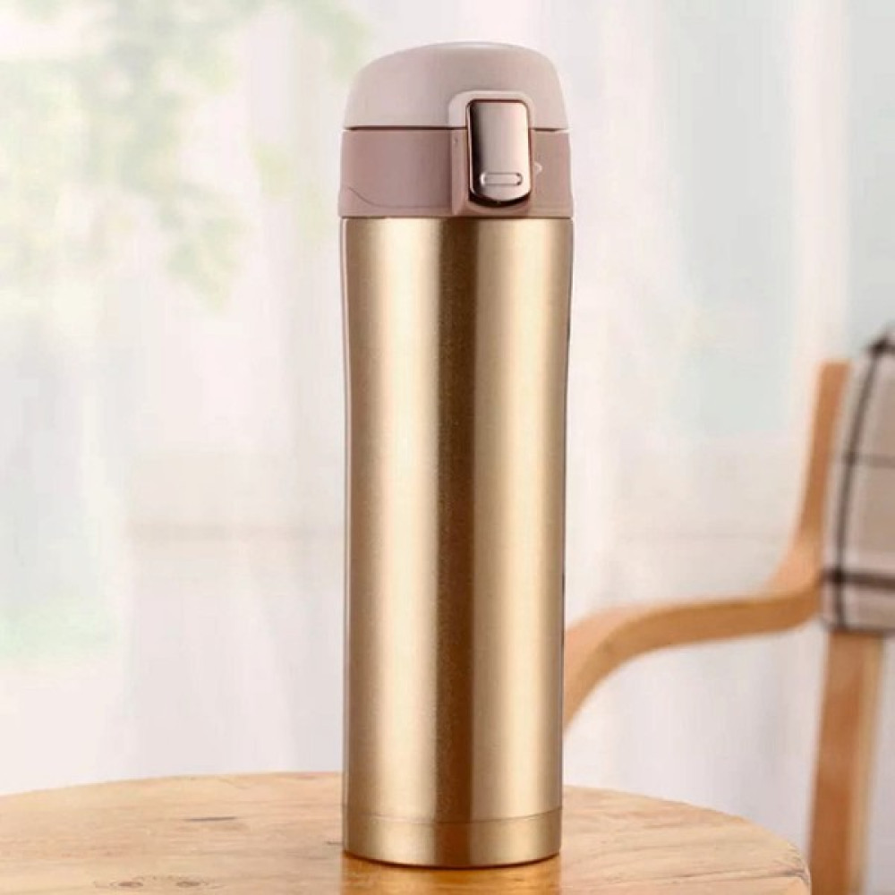 Kilit Sistemli Sızdırmaz 304 Paslanmaz Çelik 450 ml Çift Katmanlı Termos Bpa Içermez FLYON-887GOLD Kamp Mutfağı Fiyatı