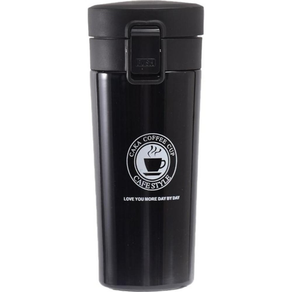 Kilitli 304 L Çelik Siyah 500 ml Kahve El Termos Mug CIN406SY Kamp Mutfağı Fiyatı