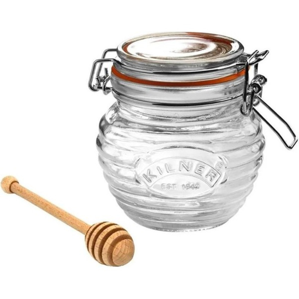 Kilner Ahşap Kepçeli Bal Kavanozu 400Ml - Şeffaf - 1 Adet - 400 ml Saklama Kapları Fiyatı