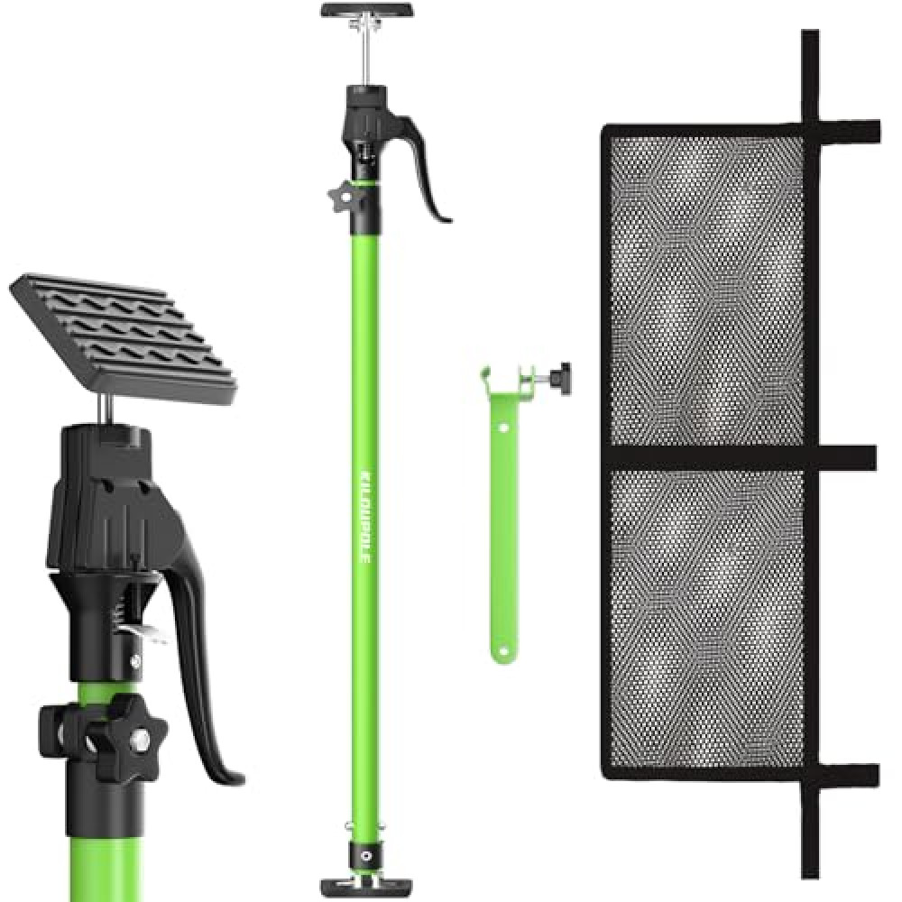 KILOUPOLE Adjustable Cargo Bars, 40" to 70" Non-Slip Truck Bed Divider, Cargo Bar for Pickup Truck Bed Cargo Bars for SUVs, Trailers, Vans, with Cargo Net Organizer and Divider Bar, 1-Pack