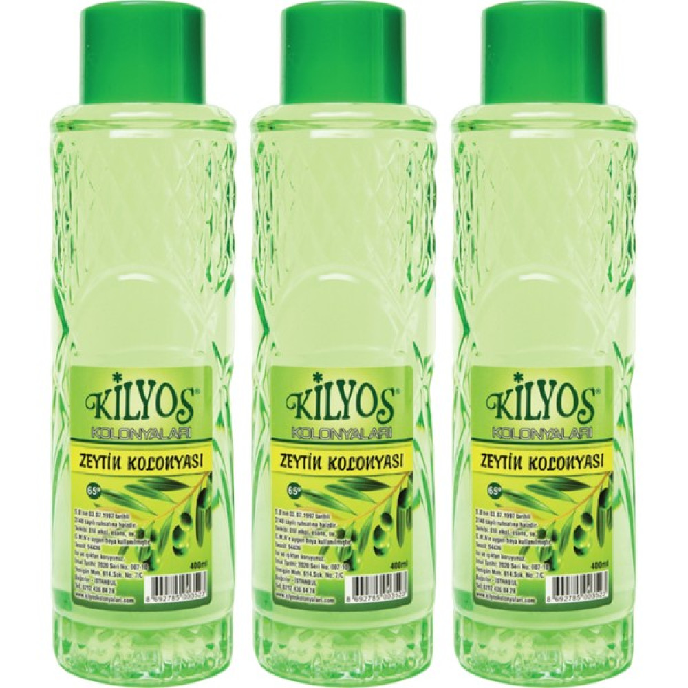 Kilyos  Zeytin Kolonyası 400ML x 3 Adet - 1,05 lt Oto Boyaları Fiyatı
