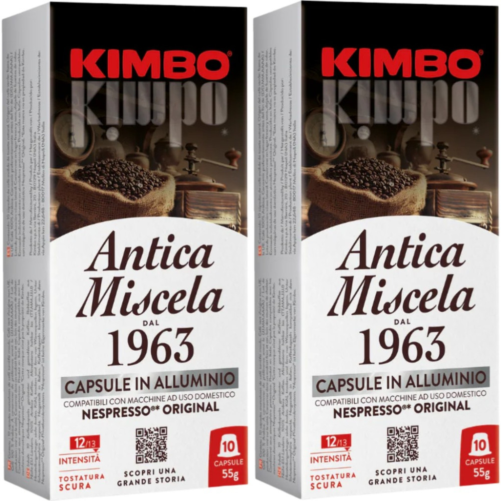 Kimbo Antica Miscela 100% Arabica Nespresso Uyumlu Kapsül Kahve (Alüminyum) (10’lu Kutuda) (2'li Set) Diğer Fiyatı