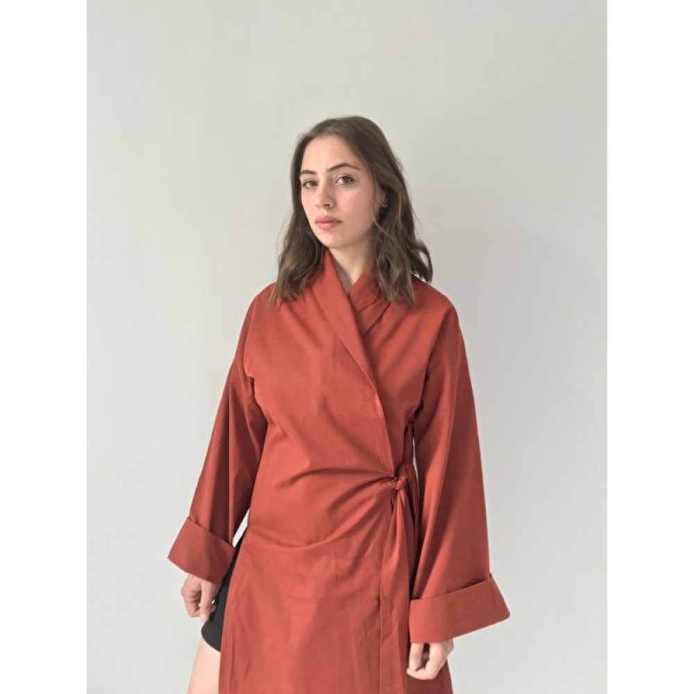 Kimonos Shop Kiremit Trençkot Kadın Trençkot Fiyatı