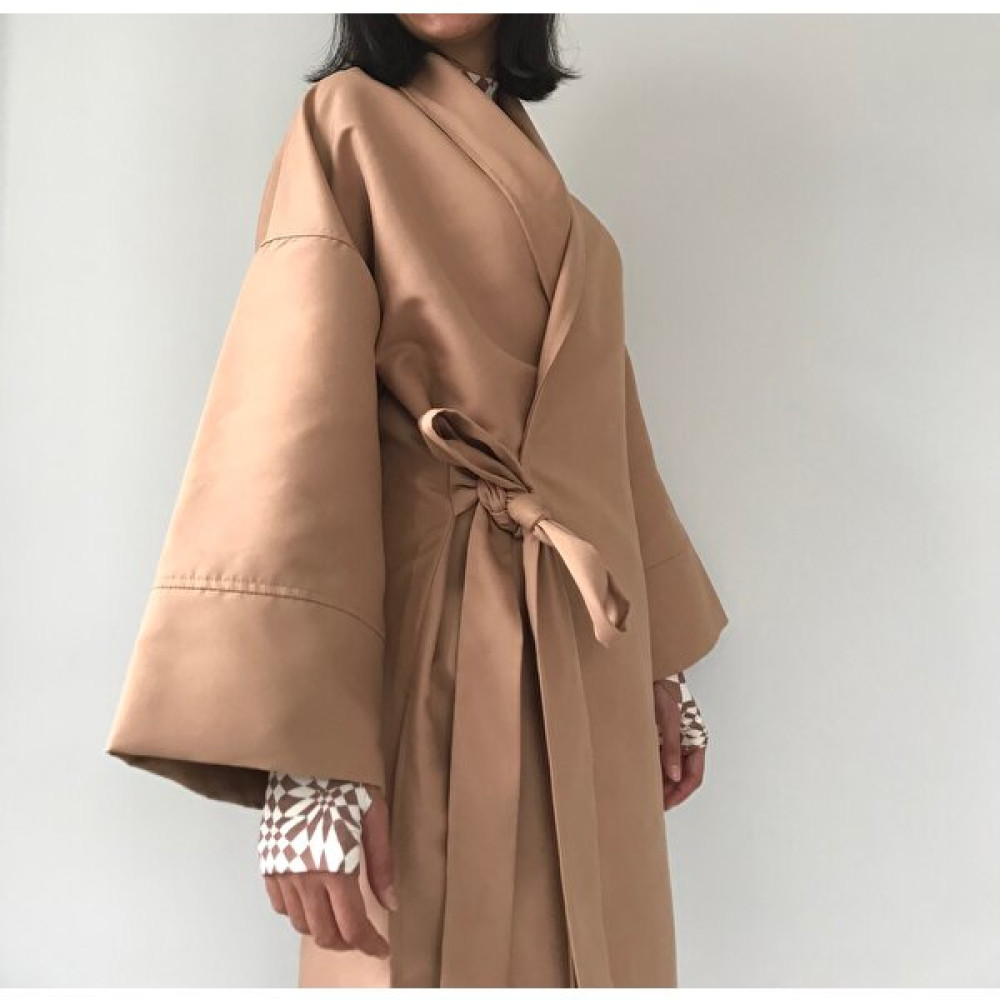 Kimonos Shop Oversize Su Itici Camel Trençkot Kadın Trençkot Fiyatı