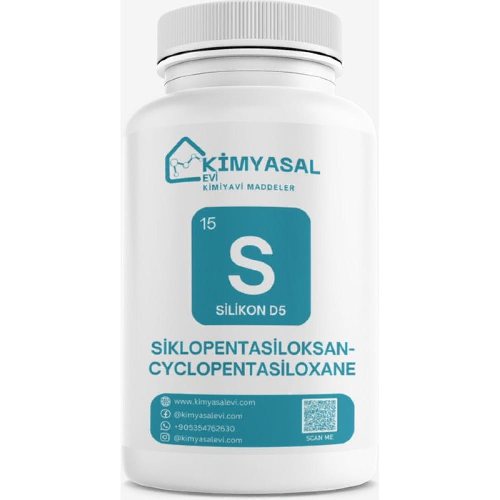 Kimyasal Evi Siklopentasiloksan- Cyclopentasiloxane (D5 Silicone) Hammadde 100G Okul Malzemeleri Fiyatı