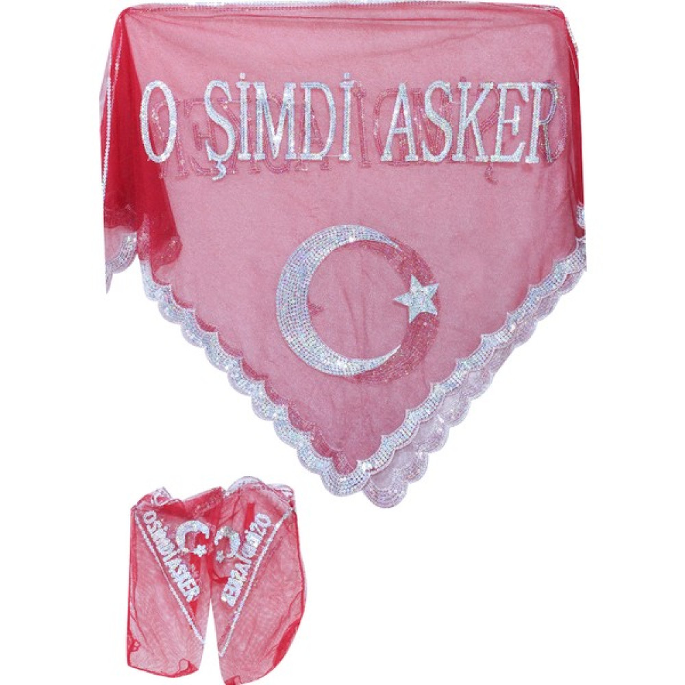 Kına Atölyesi Asker Örtüsü Duvağı Pullu O Şimdi Asker Kırmızı Oyuncak Fiyatı
