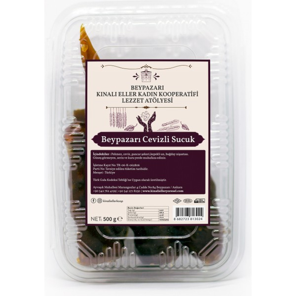 Kınalı Eller Kadın Kooperatifi Beypazarı Cevizli Sucuk 500 gr Diğer Fiyatı