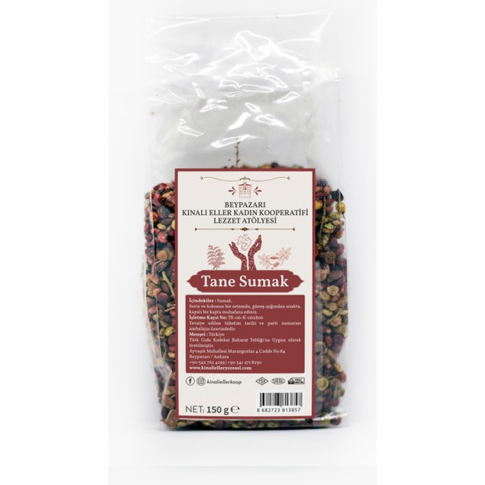 Kınalı Eller Kadın Kooperatifi Beypazarı Tane Sumak 150 gr Baharat Fiyatı