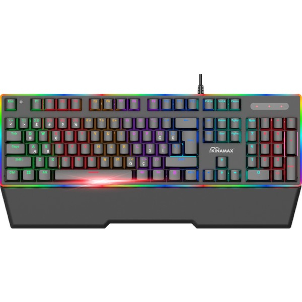 Kinamax KX-MK89 Blue Switch Rgb Rainbow Dinamik Ledli Mekanik Profesyonel Oyuncu Klavyesi Oyuncu Klavyesi Fiyatı