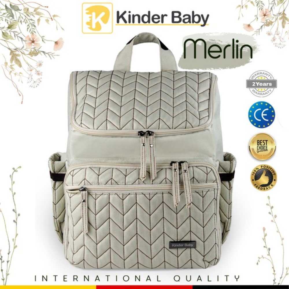 Kinder Baby Merlin Termal Anne Bebek Bakım Çantası - Bej Bebek Bakım Çantası Fiyatı