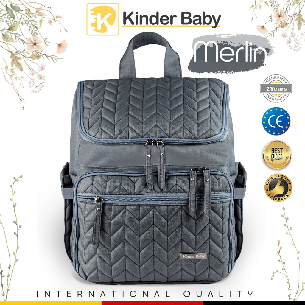 Kinder Baby Merlin Termal Anne Bebek Bakım Çantası - Gri Bebek Bakım Çantası Fiyatı