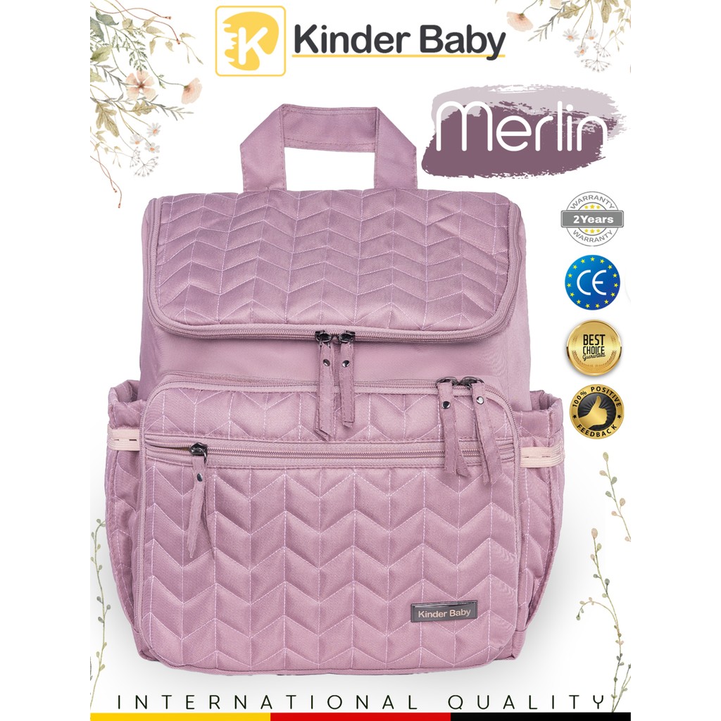 Kinder Baby Merlin Termal Anne Bebek Bakım Çantası - Pembe Bebek Bakım Çantası Fiyatı