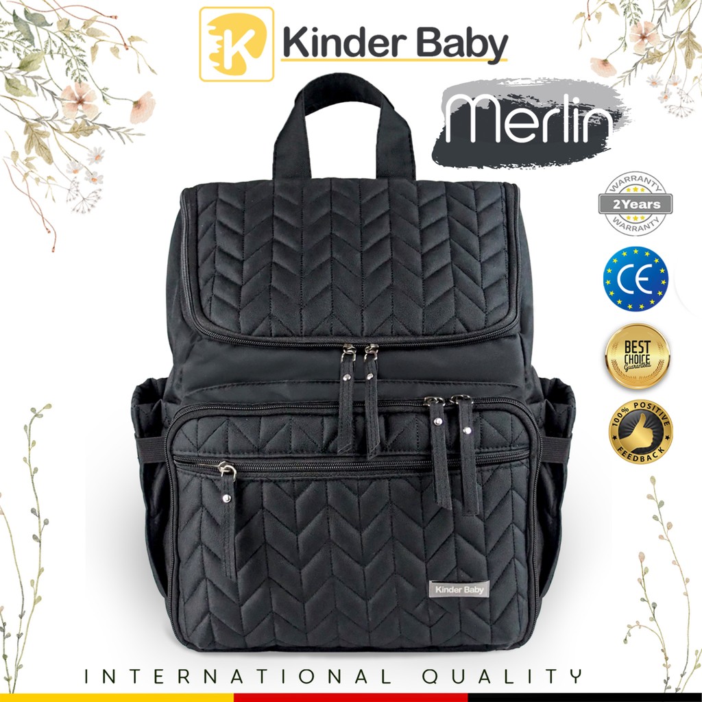 Kinder Baby Merlin Termal Anne Bebek Bakım Çantası - Siyah Bebek Bakım Çantası Fiyatı