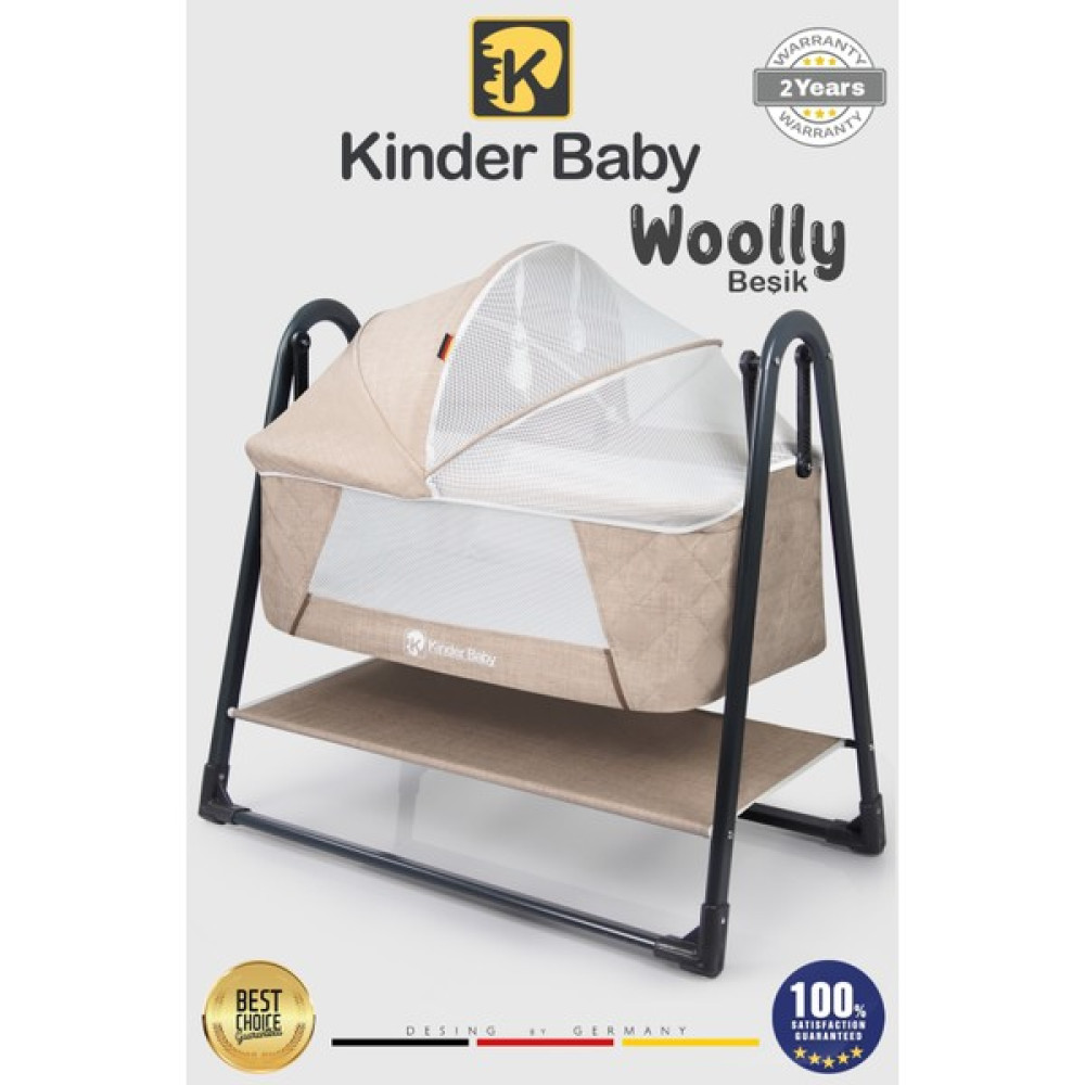 Kinder Baby Woolly Portatif Sallanır Anne Yanı Beşik KND1020 - Bej Park Yatak / Oyun Parkı Fiyatı