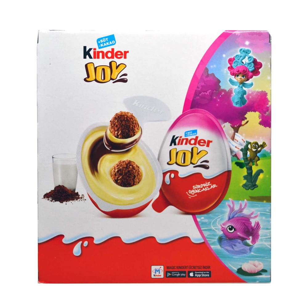 Kinder Joy Sürpriz Yumurta Kızlara Özel Oyuncaklı 24'lü Kutu