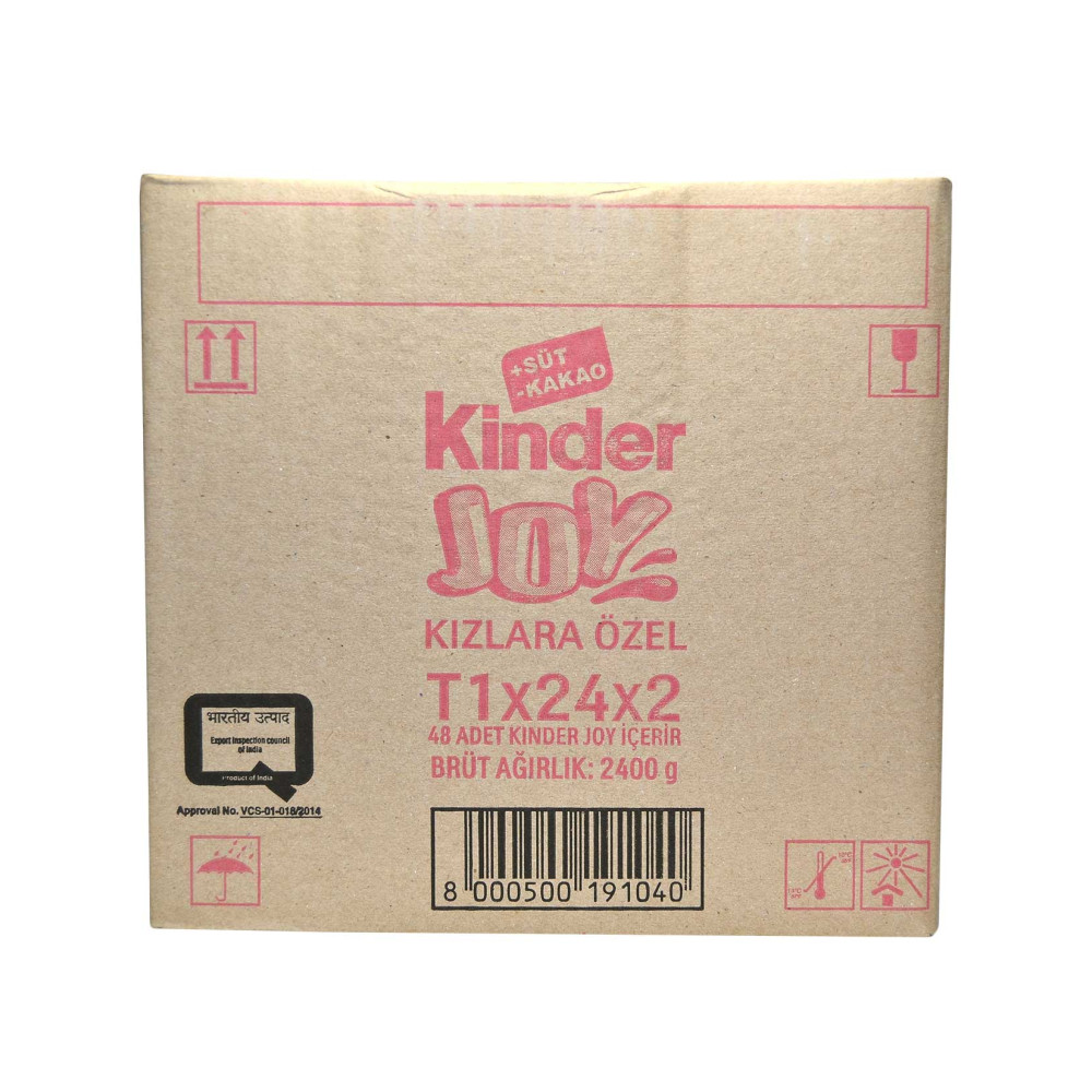 Kinder Joy Sürpriz Yumurta Kızlara Özel Oyuncaklı 24'lü Kutu