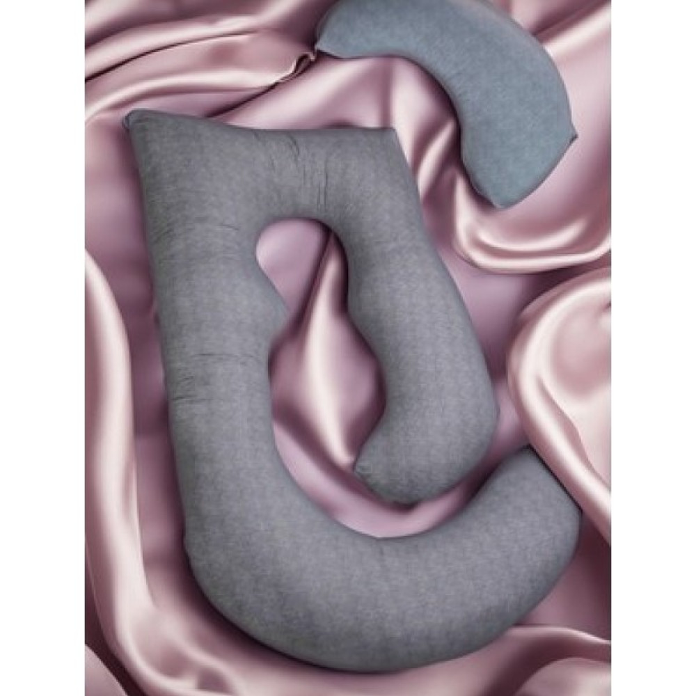Kinderhug Tüm Vücut Destekli Lüks Jumbo Boy Hamile Yastığı(80x155 cm) ve Emzirme Yastığı(30x65 cm) Set - Gri Hamilelik ve Emzirme Fiyatı