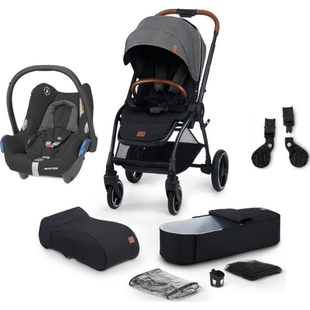 Kinderkraft Evolution Cocoon Travel Sistem Bebek Arabası - Platinum Grey, tek elle pratik katlanan çift yönlü bebek arabası - Gri Bebek Arabası-Puset Aksesuarları Fiyatı