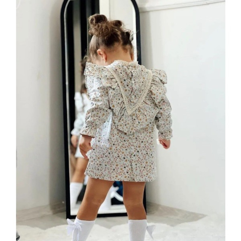 Kindo Baby Yaka Detaylı Kız Çocuk Elbise Kız Çocuk Elbise Fiyatı