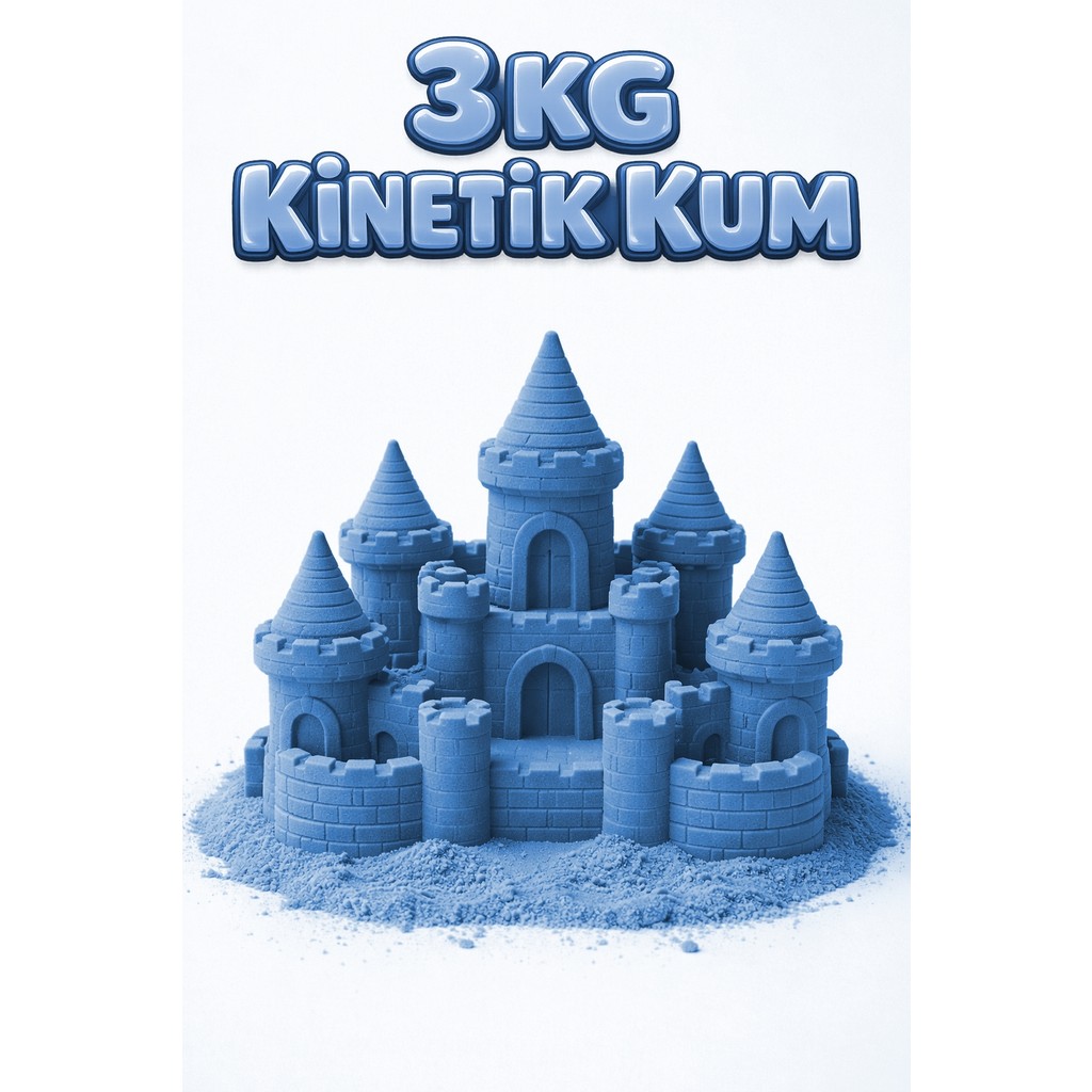 Kinetic Sand 3 kg Kinetik Kum - Eğitici ve Öğretici Oyun Kumu - Mavi Diğer Fiyatı