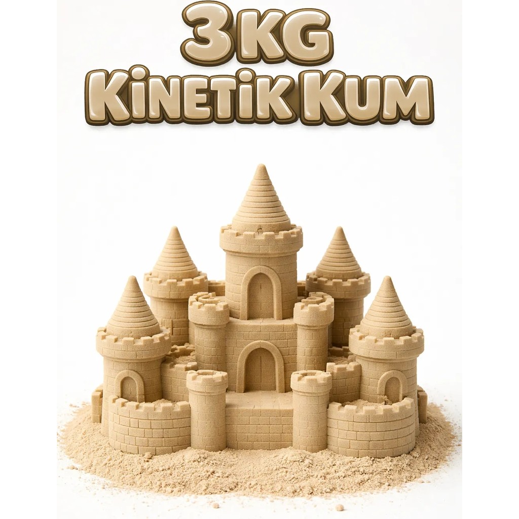 Kinetic Sand 3 kg Kinetik Kum - Eğitici ve Öğretici Oyun Kumu - Natürel Diğer Fiyatı