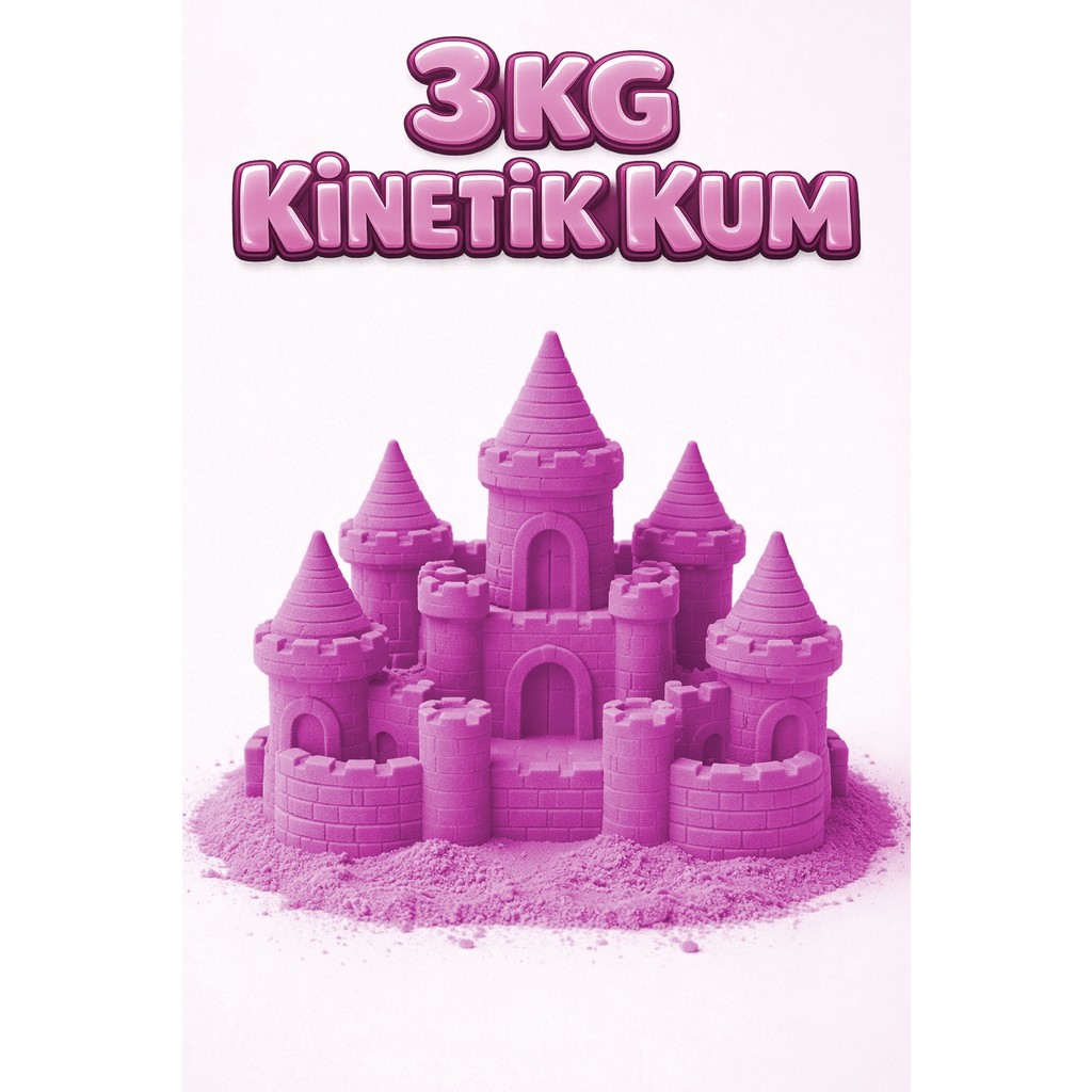 Kinetic Sand 3 kg Kinetik Kum - Eğitici ve Öğretici Oyun Kumu - Pembe Diğer Fiyatı