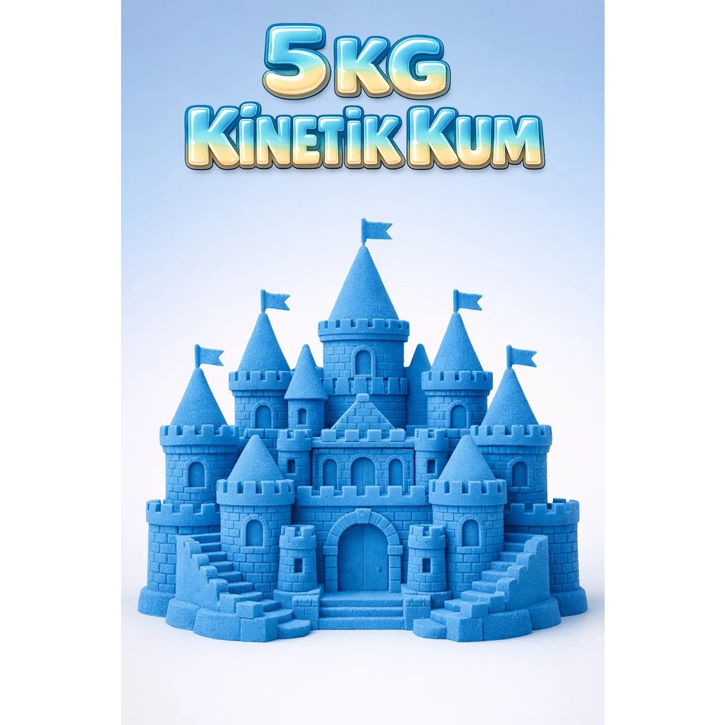 Kinetic Sand 5 kg Kinetik Kum - Eğitici ve Öğretici Oyun Kumu - Mavi Diğer Fiyatı
