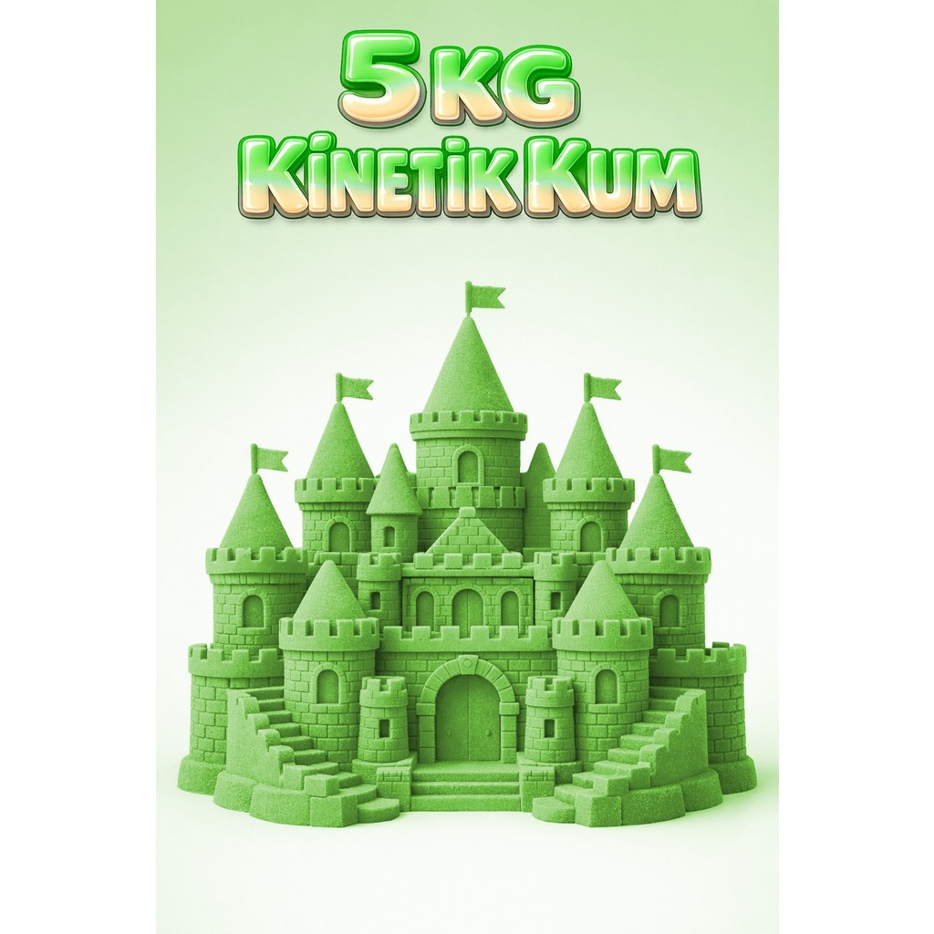 Kinetic Sand 5 kg Kinetik Kum - Eğitici ve Öğretici Oyun Kumu - Yeşil Diğer Fiyatı
